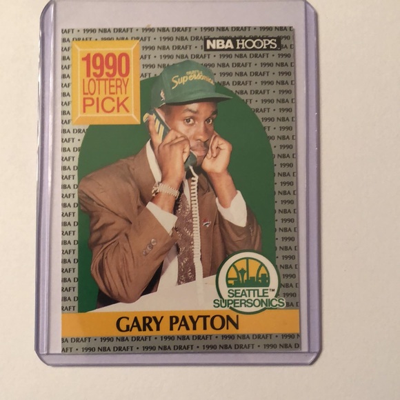 Vintage Gary Payton lottery and draft cards - Picture 2 of 5